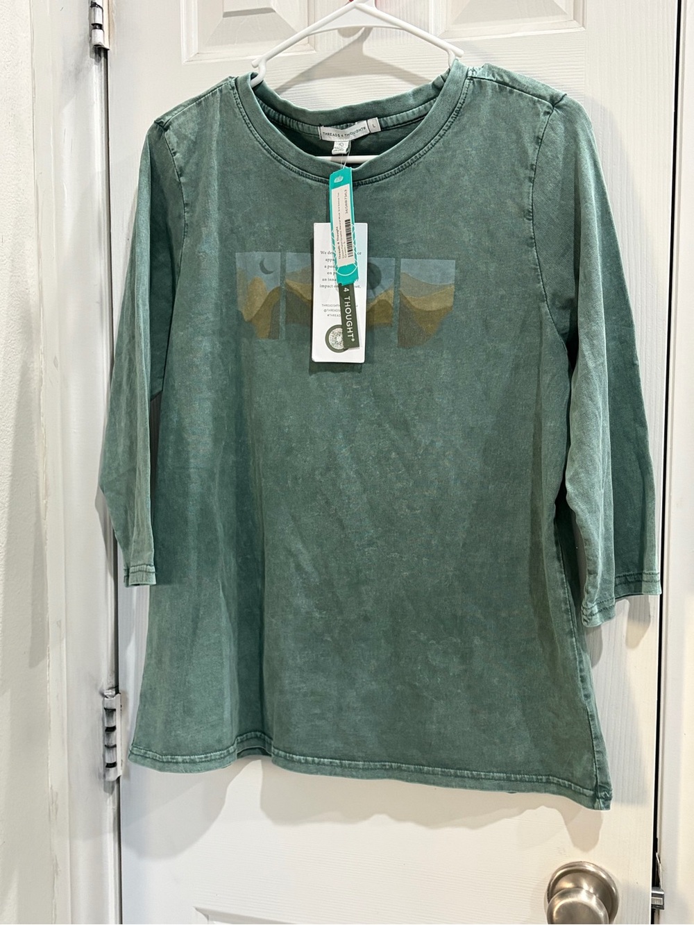 Threads 4 thoughts Tea Collection Girls' Sage Green Long Sleeve Top